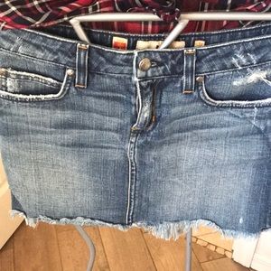 Juicy Couture Distressed Cutoff Jean Skirt